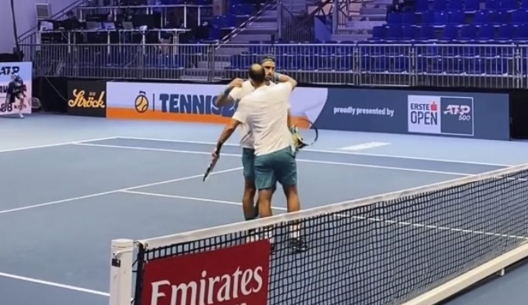 Juan Sebastian Cabal y Robert Farah en el Atp 500 Erste Bank Open de Viena en 2021 Juan Sebastian Cabal y Robert Farah en el Atp 500 Erste Bank Open de Viena en 2021