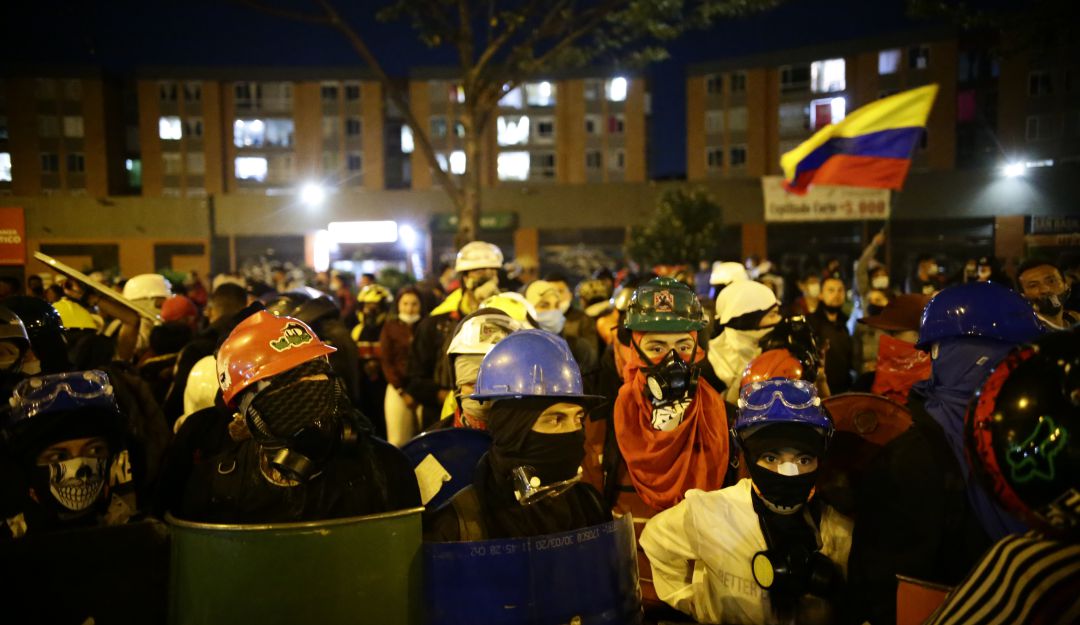 Integrantes de Primera Línea en Bogotá, a casa por cárcel por 'terrorismo' Integrantes de Primera Línea en Bogotá, a casa por cárcel por 'terrorismo'