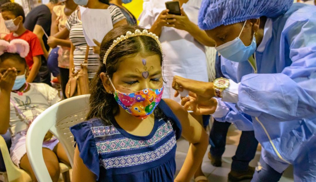 Fueron aplicadas 363 dosis el primer día de vacunación a población entre los 3 y 11 años Fueron aplicadas 363 dosis el primer día de vacunación a población entre los 3 y 11 años