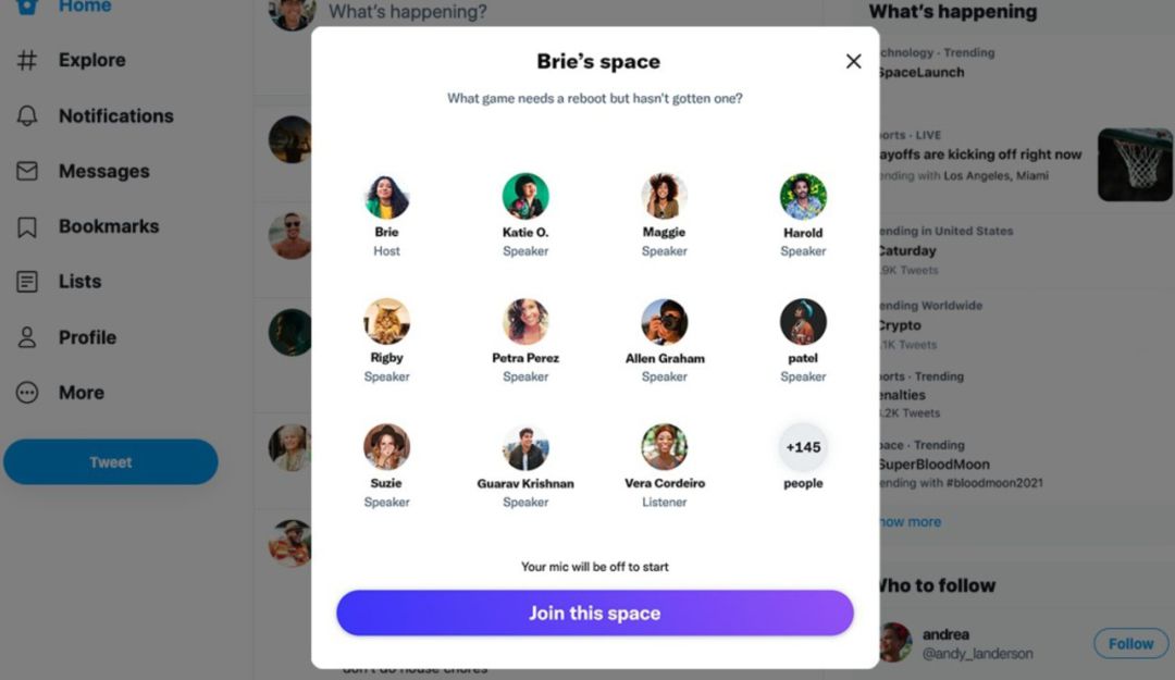 'Spaces' de Twitter 'Spaces' de Twitter