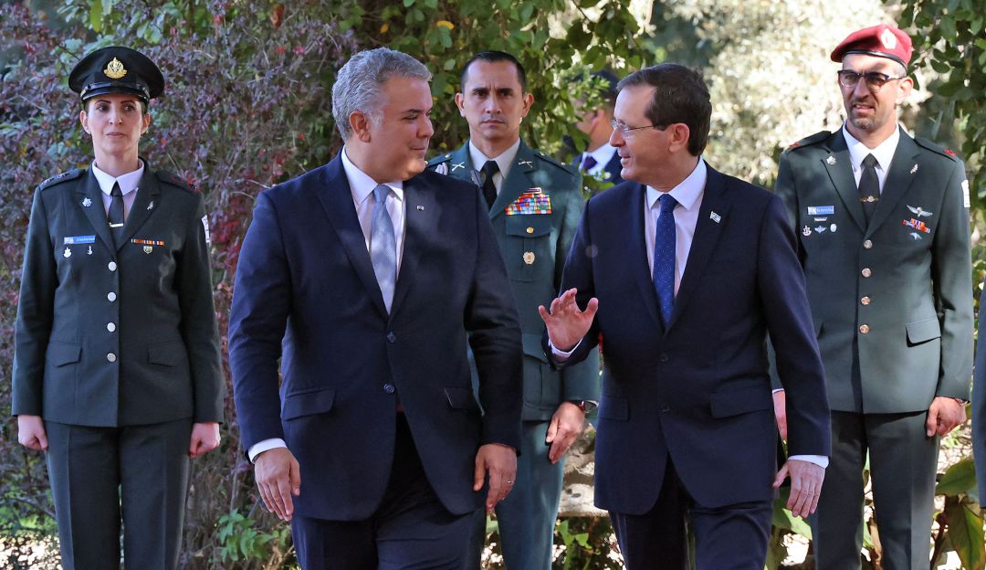 El presidente de Israel, Isaac Herzog junto al presidente de Colombia, Iván Duque El presidente de Israel, Isaac Herzog junto al presidente de Colombia, Iván Duque