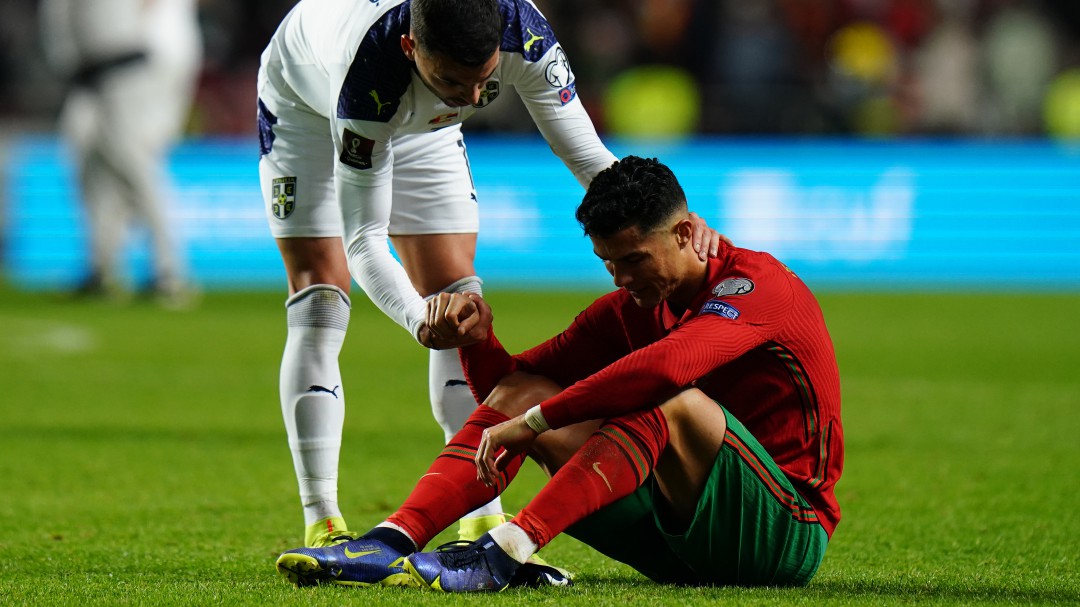 La decepción de Cristiano Ronaldo tras no conseguir tiquete directo a Catar