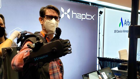 Guante virtual desarollado por HaptX Guante virtual desarollado por HaptX