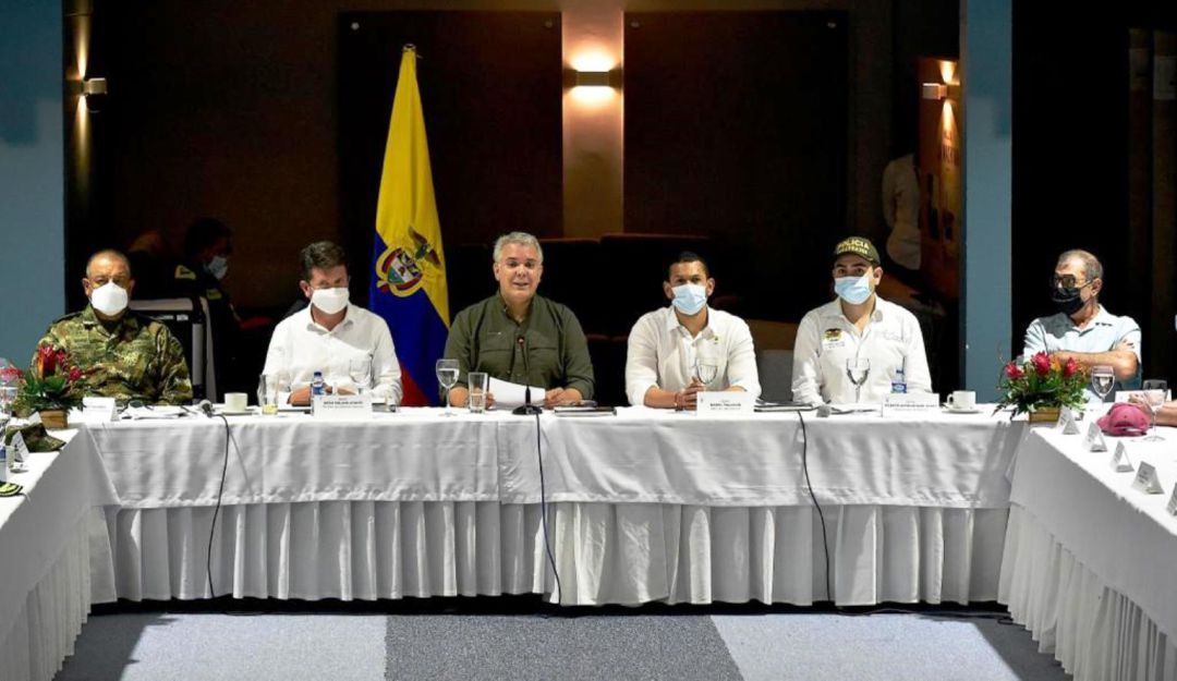 El Presidente Iván Duque confirmó desde Cartagena que nuestro país no tendrá contemplación con quienes apoyen estos delitos El Presidente Iván Duque confirmó desde Cartagena que nuestro país no tendrá contemplación con quienes apoyen estos delitos