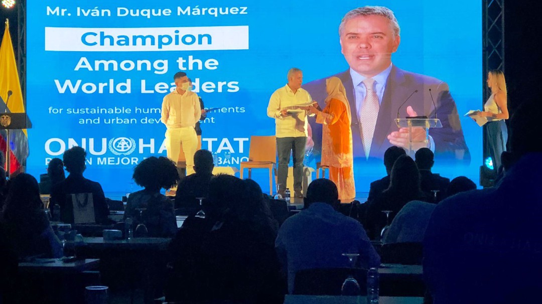 Duque designado por ONU Hábitat como "campeón" de asentamientos humanos