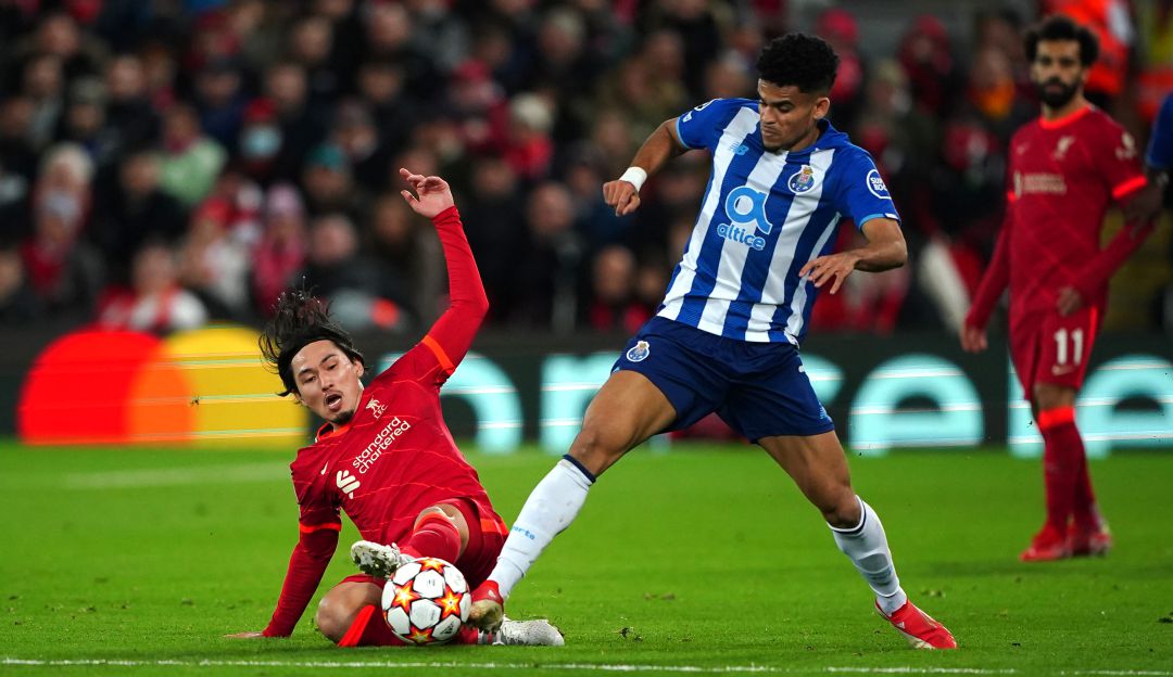 Luis Díaz en la Champions League frente a Liverpool. Luis Díaz en la Champions League frente a Liverpool.