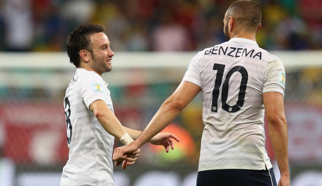 Mathieu Valbuena y Karim Benzema Mathieu Valbuena y Karim Benzema