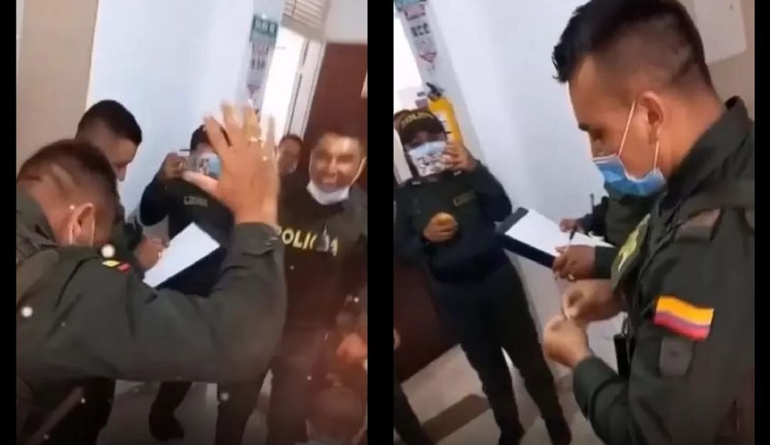 Policía celebró con particular video que no le tocó trabajar en Navidad Policía celebró con particular video que no le tocó trabajar en Navidad