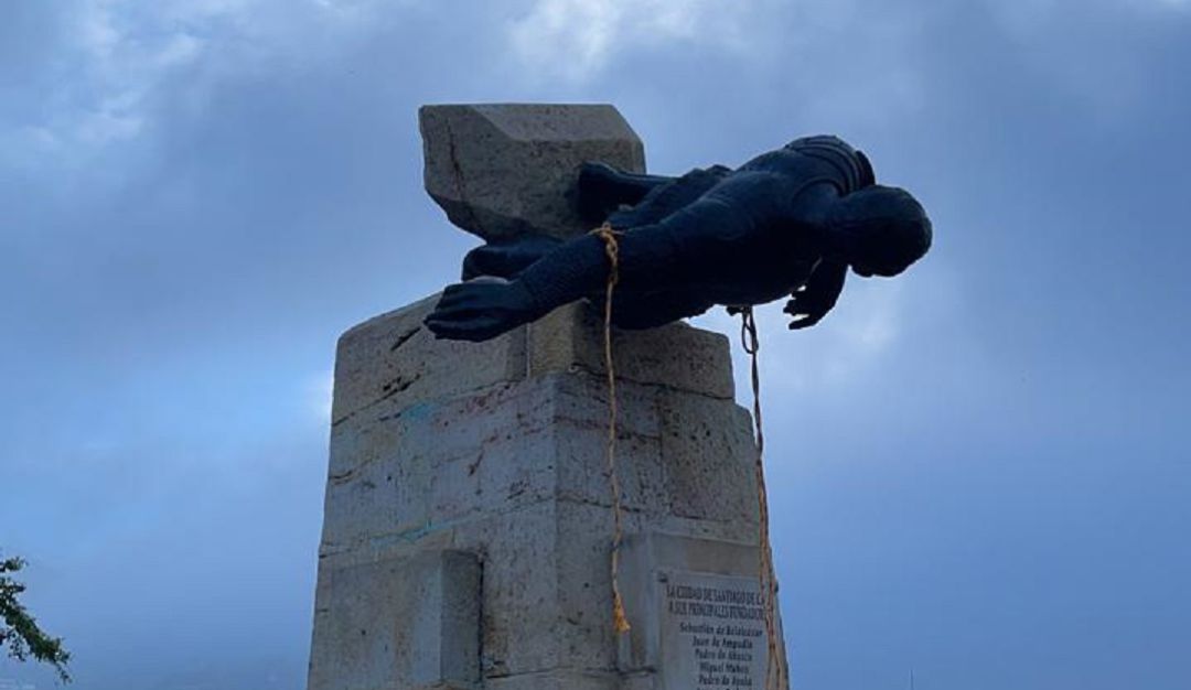Estatua Sebastián de Belalcázar 28 de abril del 2021 Estatua Sebastián de Belalcázar 28 de abril del 2021
