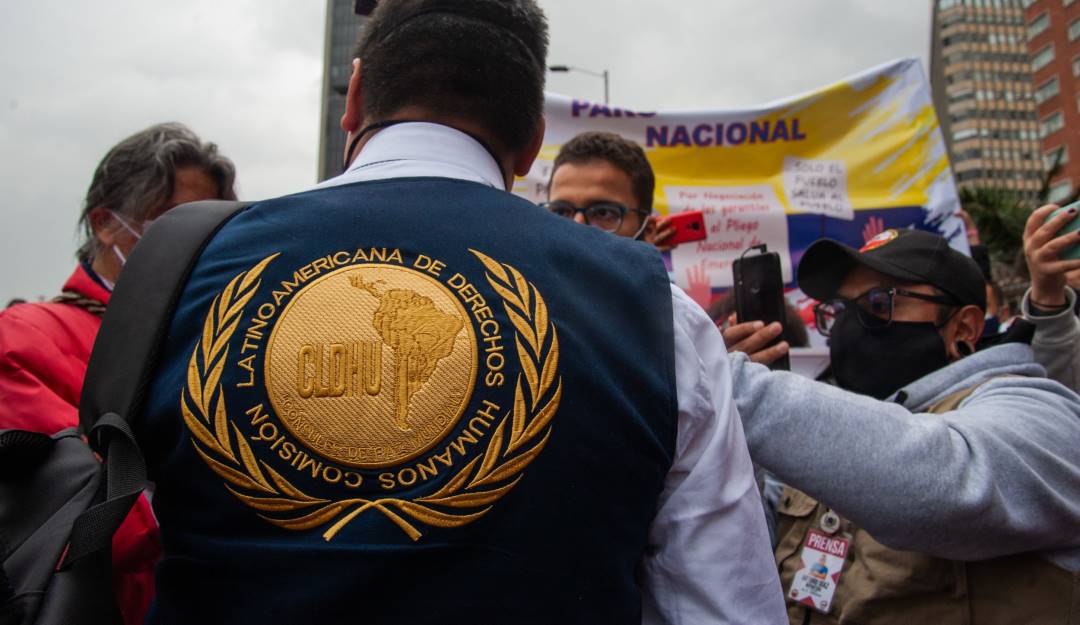 Visita de la CIDH a Colombia durante la jornada de manifestaciones. Foto: Getty Visita de la CIDH a Colombia durante la jornada de manifestaciones. Foto: Getty