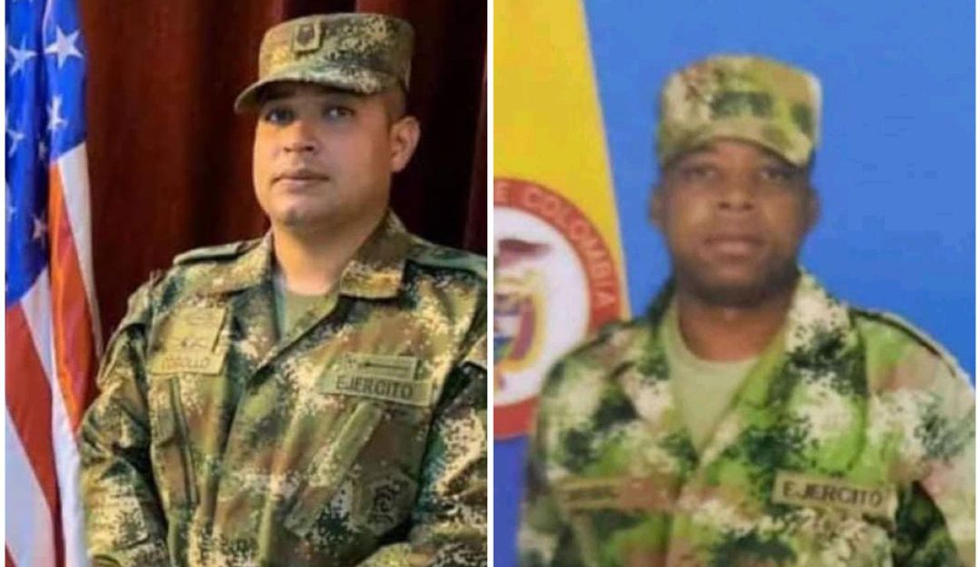 Sargento Iván José Cogollo Tapia y el soldado profesional Jorge Eduardo Carabalí Mina Sargento Iván José Cogollo Tapia y el soldado profesional Jorge Eduardo Carabalí Mina