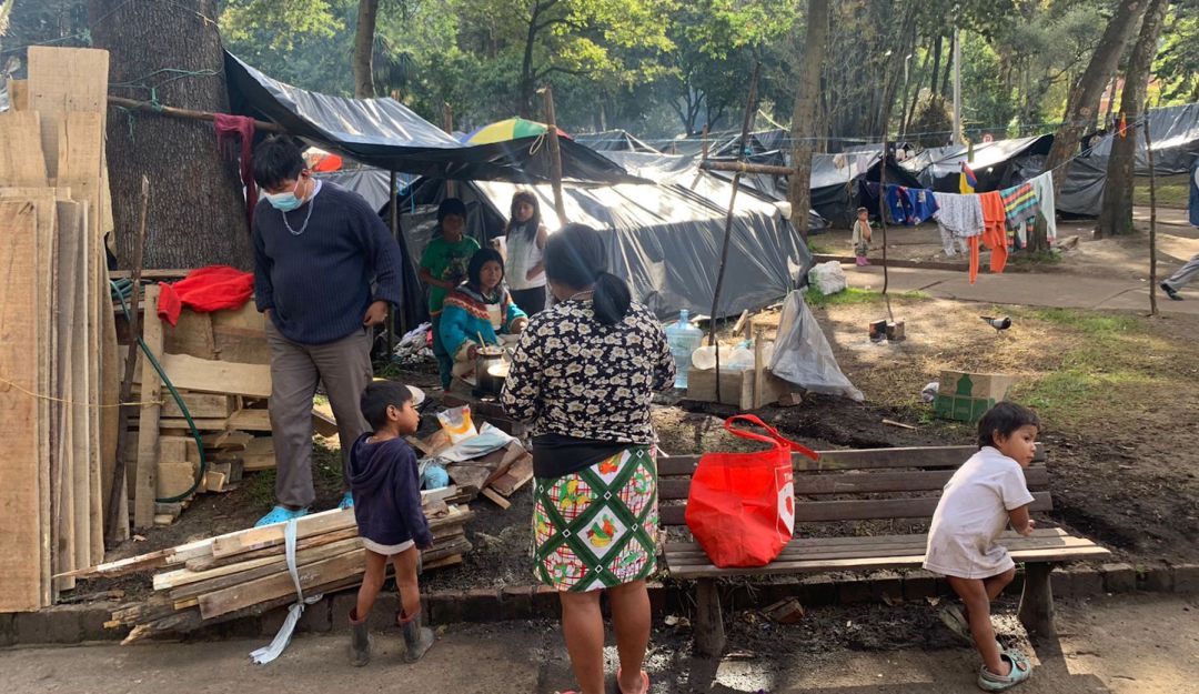 Cobijas, colchonetas y comida piden Embera asentados en el Parque Nacional Cobijas, colchonetas y comida piden Embera asentados en el Parque Nacional