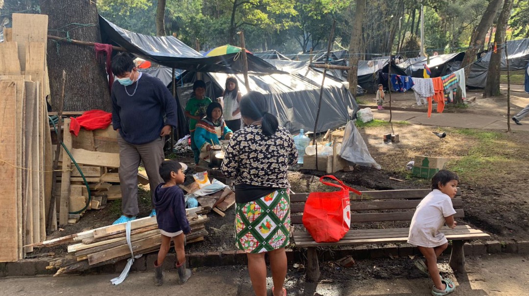 Cobijas, colchonetas y comida piden Embera asentados en el Parque Nacional