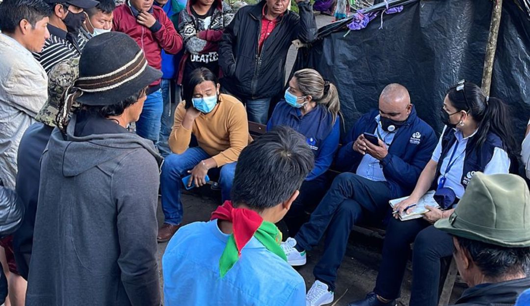 Campamento indígena en el Parque Nacional en Bogotá. Campamento indígena en el Parque Nacional en Bogotá.