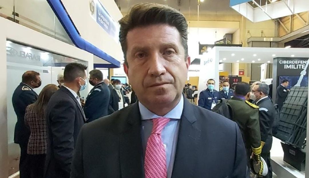 Ministro de Defensa, Diego Molano, en la Expodefensa 2021 en Corferias. Ministro de Defensa, Diego Molano, en la Expodefensa 2021 en Corferias.