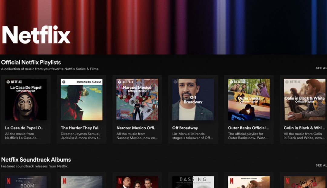 Bandas exclusivas de Netflix estarán disponibles en Spotify Bandas exclusivas de Netflix estarán disponibles en Spotify
