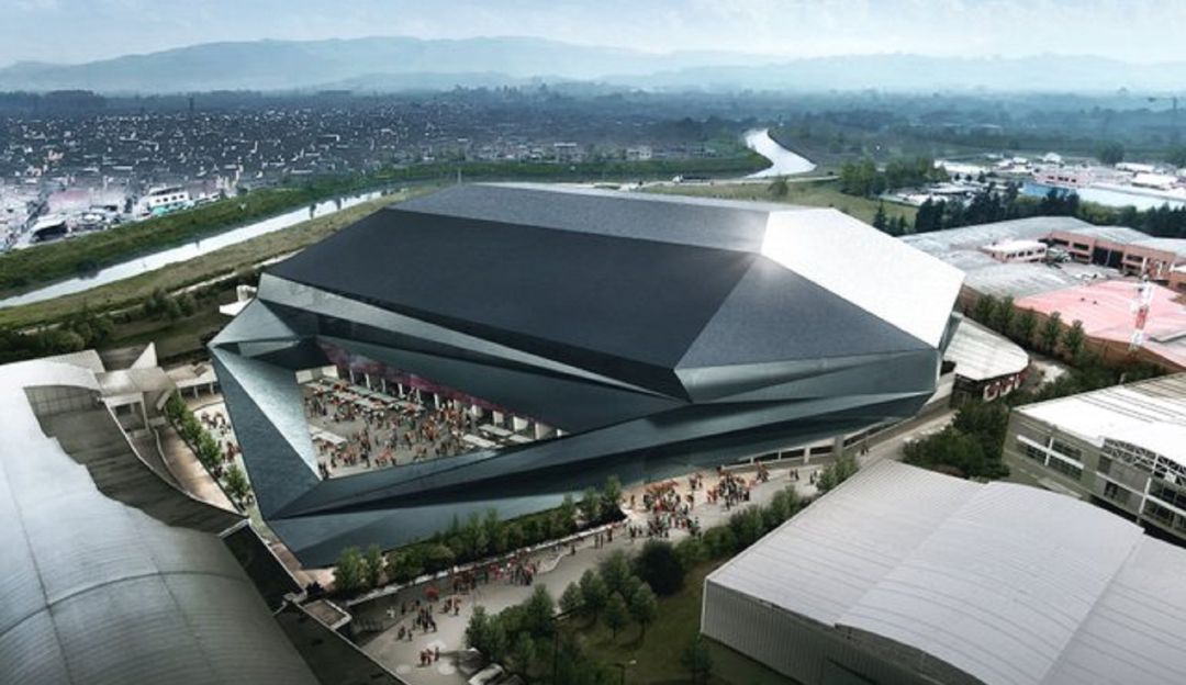Representación de cómo quedará el escenario de eventos Representación de cómo quedará el escenario de eventos