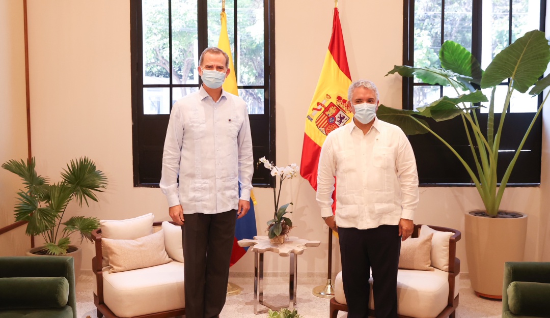Rey Felipe VI de España y el Presidente Iván Duque. Cortesía: @CasaReal Rey Felipe VI de España y el Presidente Iván Duque. Cortesía: @CasaReal