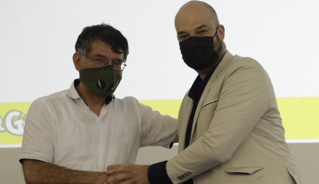 Alfonso Reyes, rector de U. de Ibagué y Alejandro Tamayo gerente de Seapto Alfonso Reyes, rector de U. de Ibagué y Alejandro Tamayo gerente de Seapto