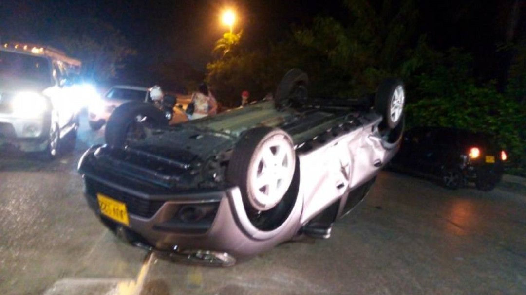 Volcamiento de un vehículo en Cartagena no dejó lesionados