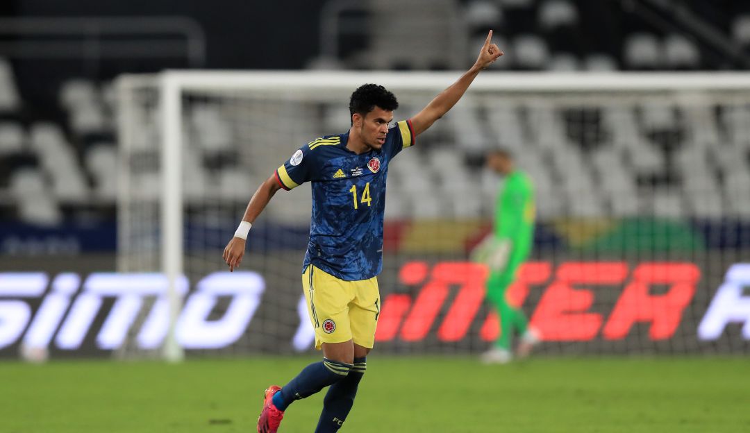 Luis Díaz con la Selección Colombia en la Copa América 2021 Luis Díaz con la Selección Colombia en la Copa América 2021