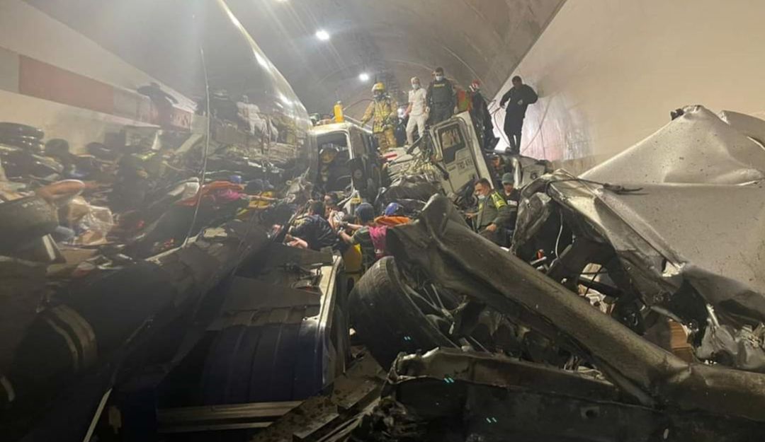 Accidente en el túnel de Los Venados en el Tolima Accidente en el túnel de Los Venados en el Tolima