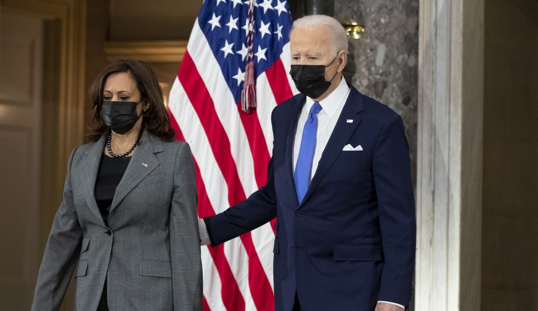 La vicepresidenta Kamala Harris y el mandatario Joe Biden La vicepresidenta Kamala Harris y el mandatario Joe Biden