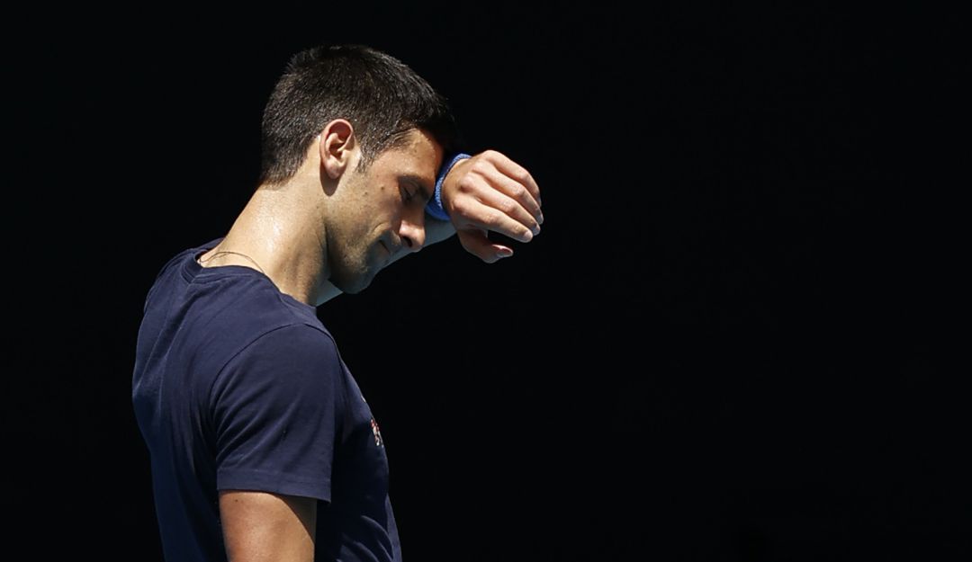El tenista Novak Djokovic en entrenamientos en Australia El tenista Novak Djokovic en entrenamientos en Australia
