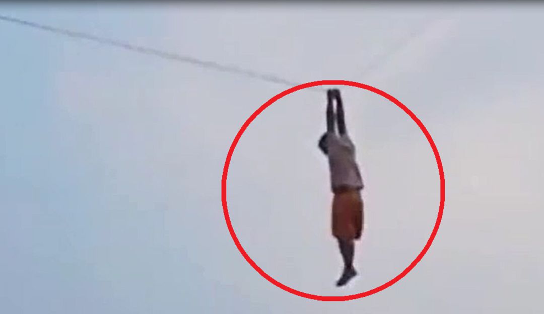 (VIDEO) Hombre casi pierde la vida tras ser arrastrado por cometa en India (VIDEO) Hombre casi pierde la vida tras ser arrastrado por cometa en India