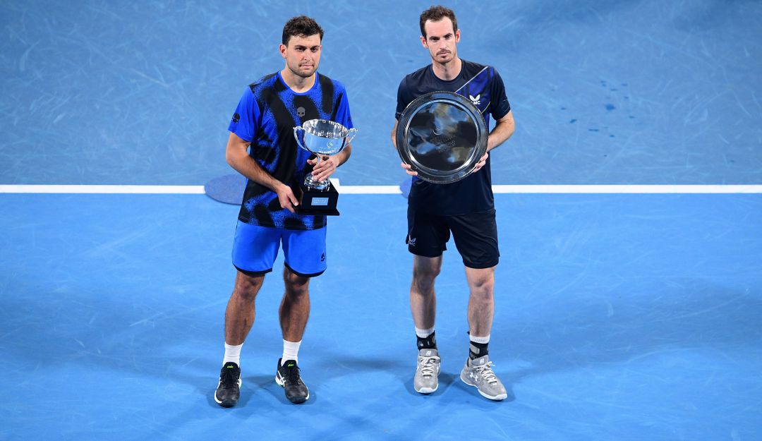 Karatsev y Murray al final del juego por el título. Karatsev y Murray al final del juego por el título.