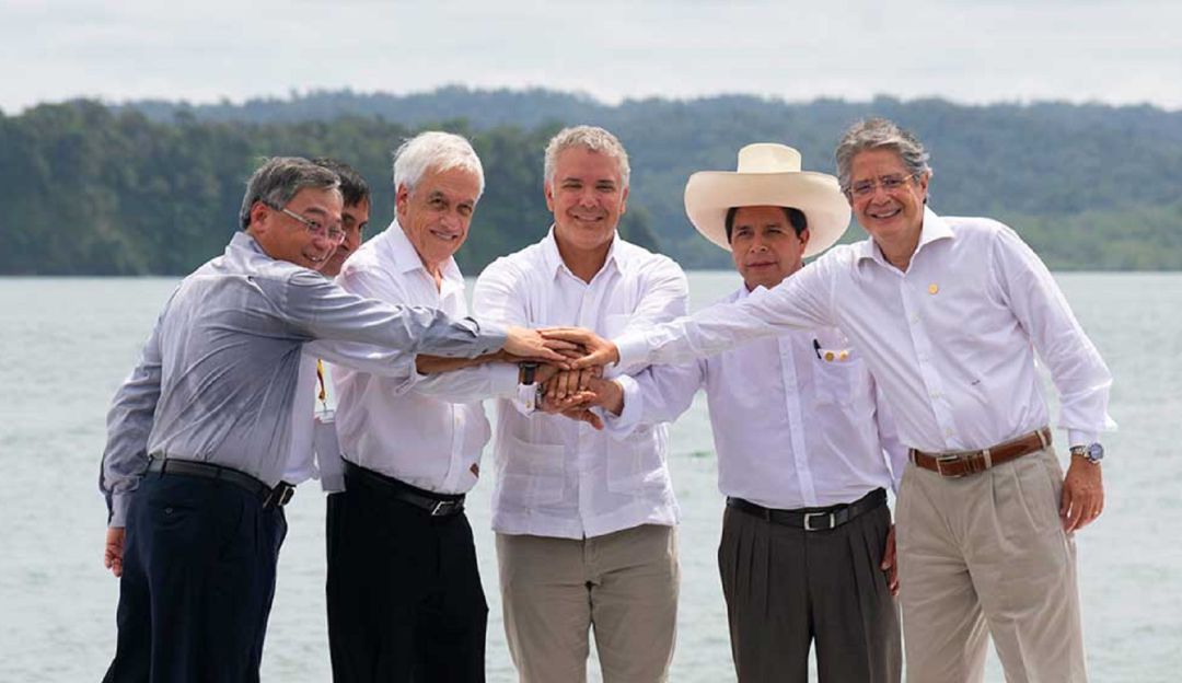 En la Cumbre estuvieron presentes, además del Presidente Duque, los mandatarios de Perú, Pedro Castillo; Ecuador, Guillermo Lasso Mendoza; Chile, Sebastián Piñera; y el Ministro de Hacienda de México, Rogelio Ramírez, en representación del mandatario Andrés Manuel López Obrador. En la Cumbre estuvieron presentes, además del Presidente Duque, los mandatarios de Perú, Pedro Castillo; Ecuador, Guillermo Lasso Mendoza; Chile, Sebastián Piñera; y el Ministro de Hacienda de México, Rogelio Ramírez, en representación del mandatario Andrés Manuel López Obrador.