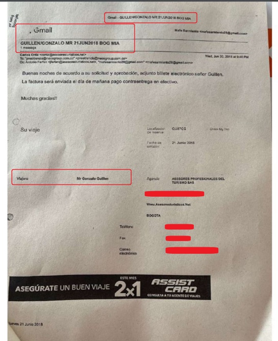 Uno de los comprobantes que Carlos Matos, confeso empresario corrupto entregó a la Fiscalía Uno de los comprobantes que Carlos Matos, confeso empresario corrupto entregó a la Fiscalía