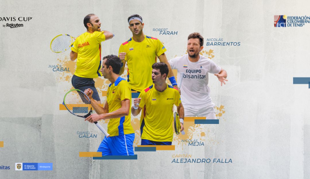 Los cinco jugadores convocados por Alejandro Falla para las Eliminatorias de la Copa Davis. Los cinco jugadores convocados por Alejandro Falla para las Eliminatorias de la Copa Davis.