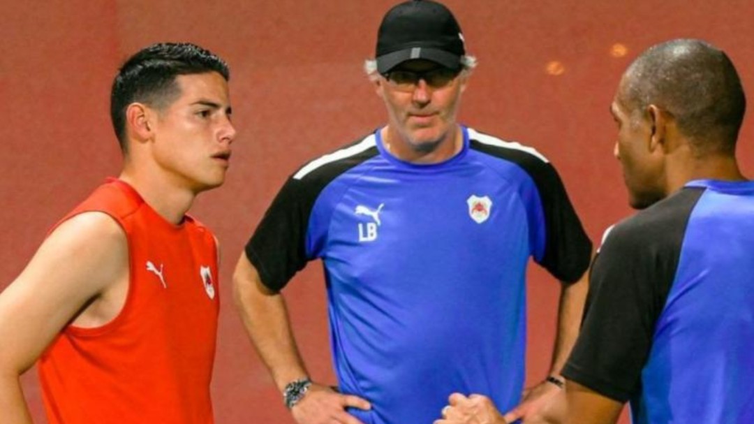 James Rodríguez y sus cinco técnicos en un año