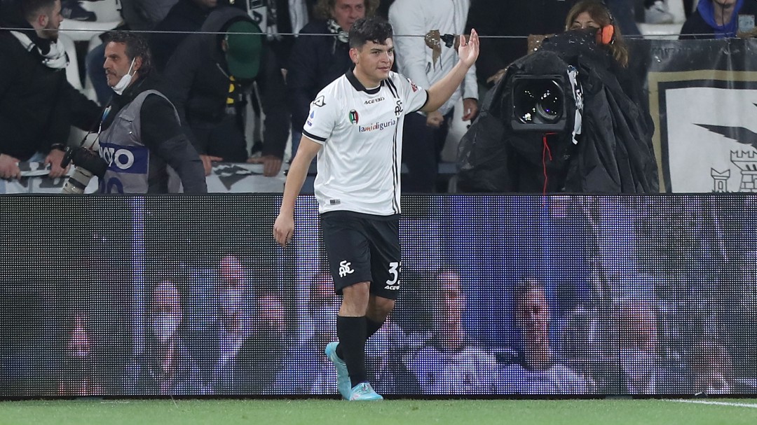 Kevin Agudelo marcó un nuevo gol en derrota del Spezia ante la Fiorentina