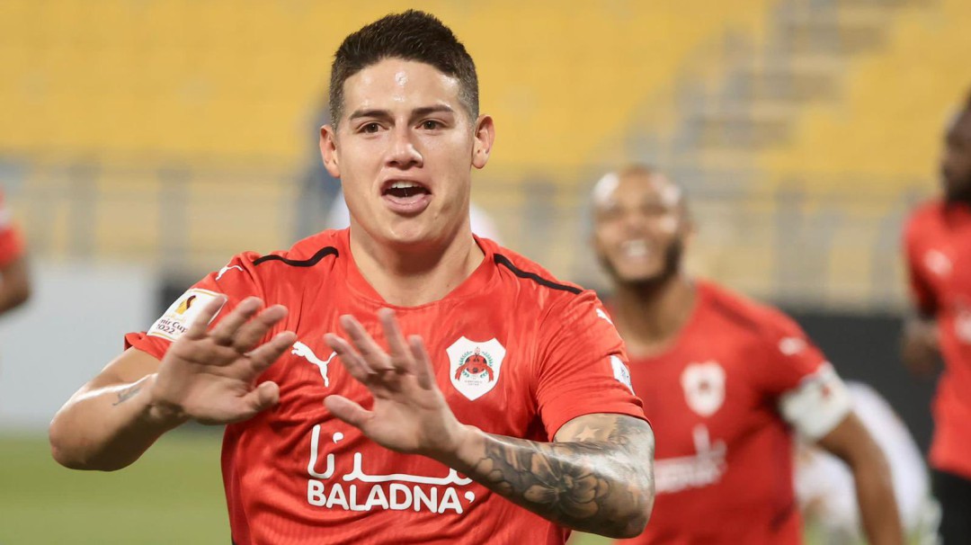 James Rodríguez, espectador de lujo en el ATP 250 de Doha