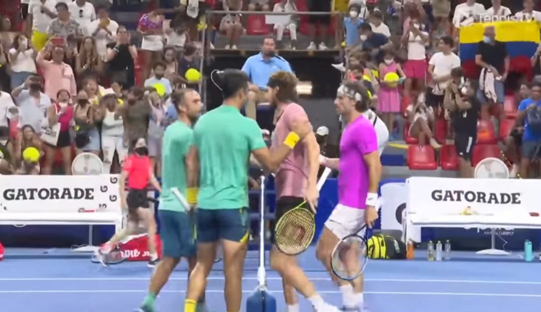 Juan Sebastián Cabal y Rovert Farah vs Stéfanos Tsitsipás y Feliciano López en Abierto de Acapulco 2022 Juan Sebastián Cabal y Rovert Farah vs Stéfanos Tsitsipás y Feliciano López en Abierto de Acapulco 2022