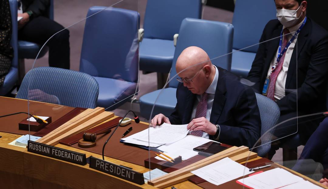 El representante de Rusia en Naciones Unidas, Vasily Nebenzia. Foto: Getty El representante de Rusia en Naciones Unidas, Vasily Nebenzia. Foto: Getty