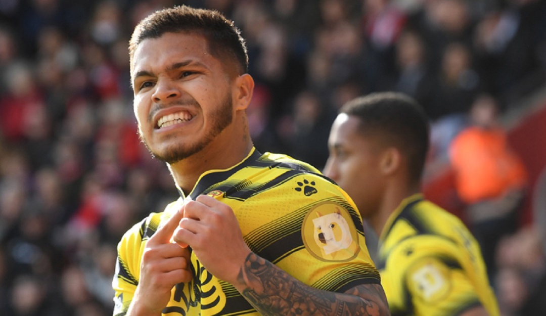 Juan Camilo Hernández festeja su gol ante el Southampton. Juan Camilo Hernández festeja su gol ante el Southampton.