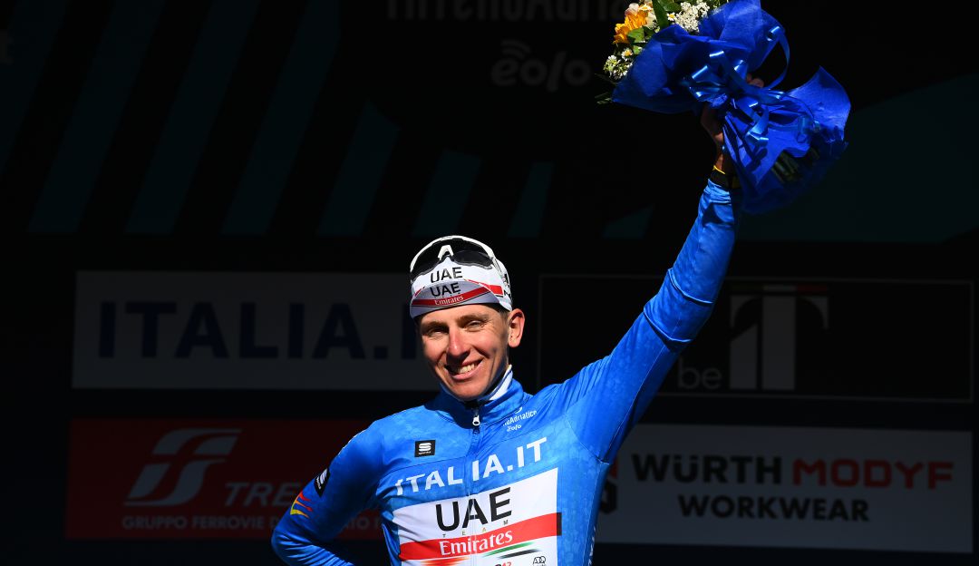 Tadej Pogacar, campeón de la Tirreno - Adriatico 2022. Tadej Pogacar, campeón de la Tirreno - Adriatico 2022.