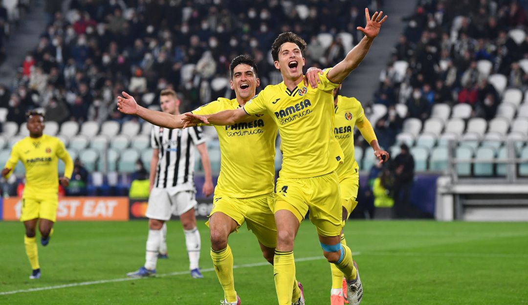 Pau Torres celebra el segundo gol de Villarreal ante Juventus Pau Torres celebra el segundo gol de Villarreal ante Juventus