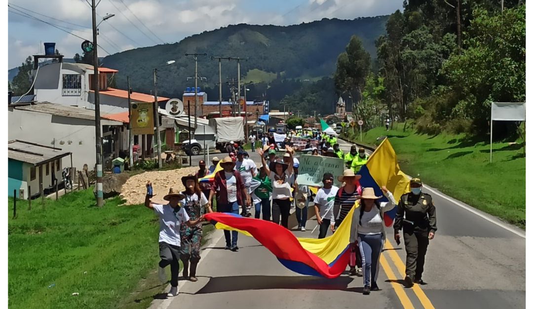 Movilización en Arcabuco. Movilización en Arcabuco.