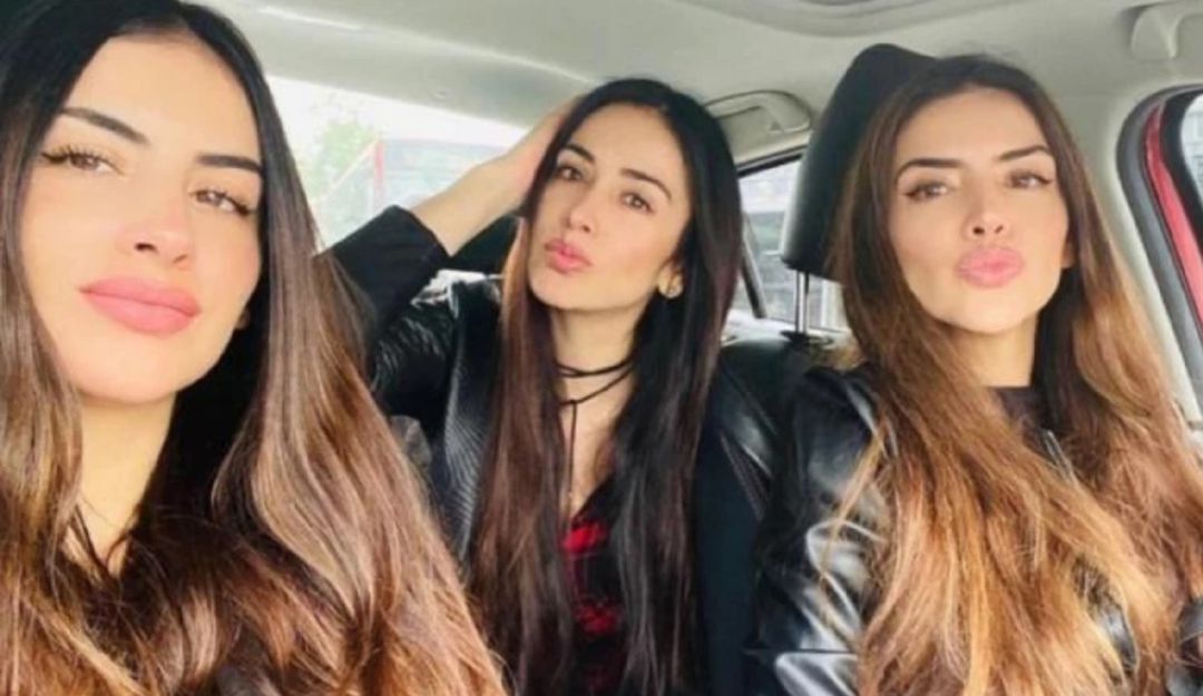 Jessica Cediel con sus hermanas Jessica Cediel con sus hermanas