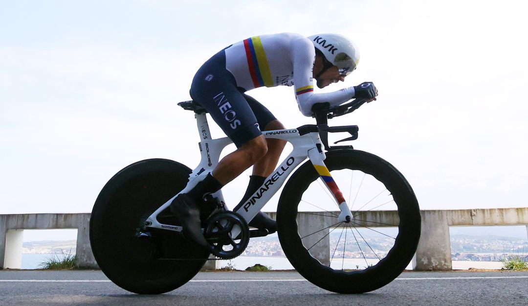 Daniel Felipe Martínez durante su estreno en la Vuelta al País Vasco. Daniel Felipe Martínez durante su estreno en la Vuelta al País Vasco.