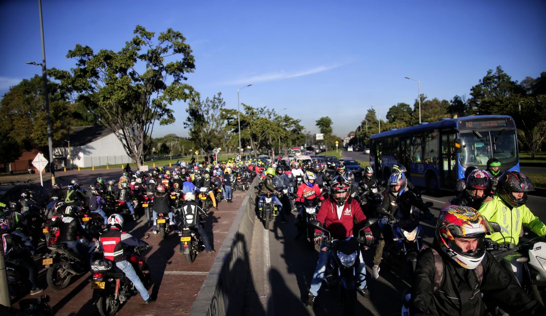 Paro motociclistas Bogotá Paro motociclistas Bogotá