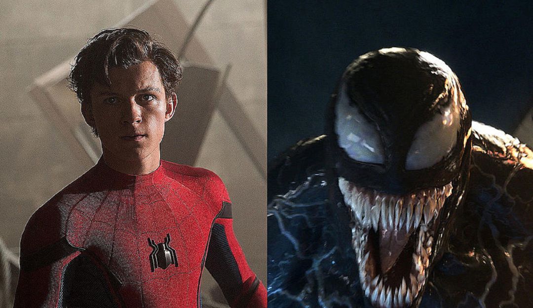 Peter Parker (Tom Holland) y Venom. Peter Parker (Tom Holland) y Venom.