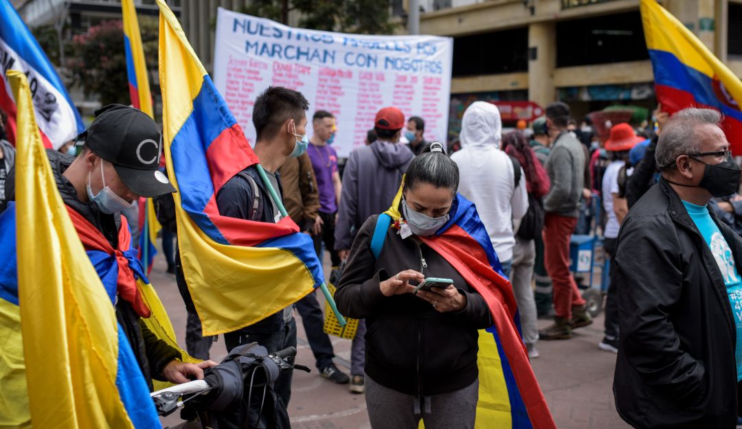 Manifestaciones en Bogotá. Manifestaciones en Bogotá.