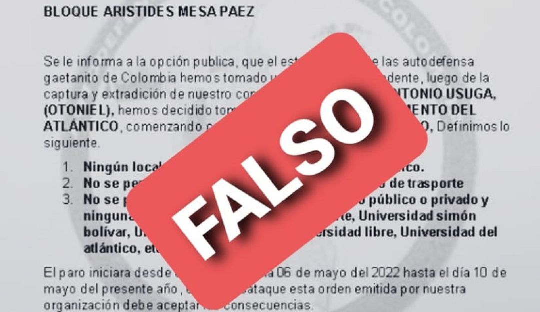 El panfleto está circulando en redes sociales El panfleto está circulando en redes sociales