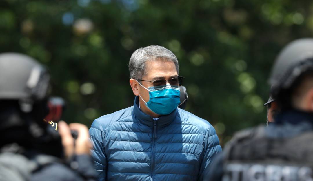 El expresidente hondureño, Juan Orlando Hernández, previo a su extradición a Estados Unidos. Foto: Getty El expresidente hondureño, Juan Orlando Hernández, previo a su extradición a Estados Unidos. Foto: Getty