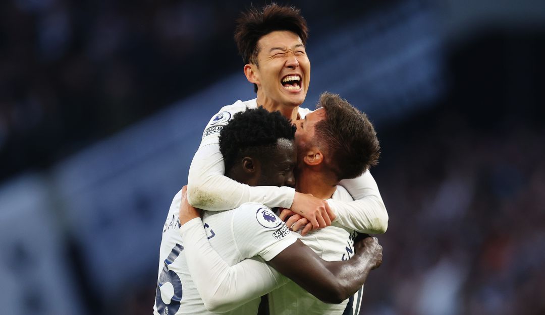 Dávinson Sánchez festeja el gol de Son Heung-Min. Dávinson Sánchez festeja el gol de Son Heung-Min.